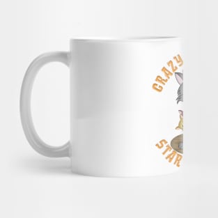 Cute CRAZY CAT LADY STARTER PACK Cartoon Mug